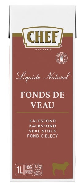 CHEF® Fonds de Veau Naturel* - Brique de 1 L, CHEF®