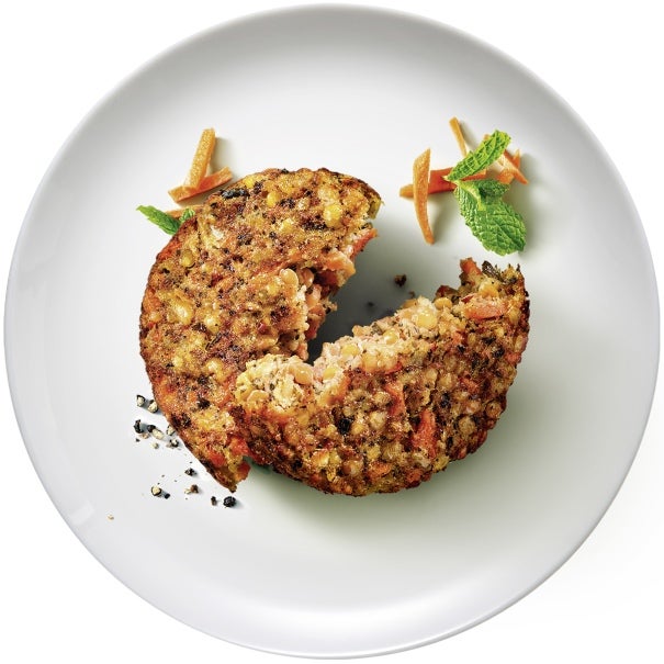 garden gourmet lentil burger dish