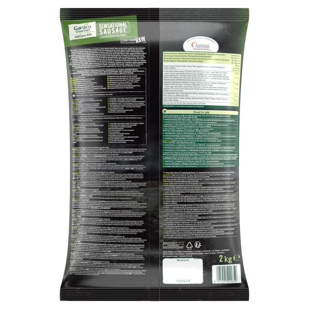garden gourmet sensational sausage 2kg backpack