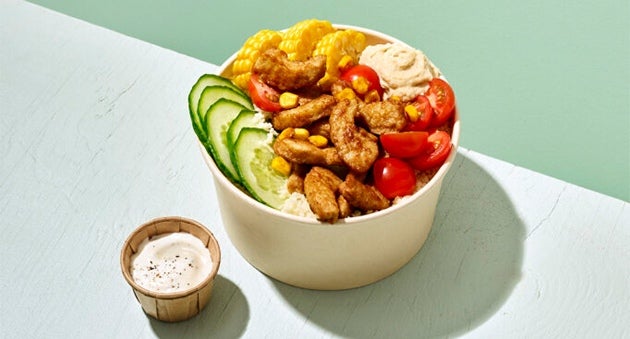 veggie love poke bowl vegan pieces